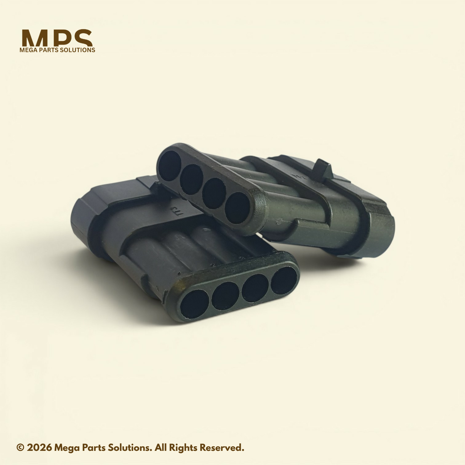 AMP Superseal 1.5 Series 4 Pole Male Connector - Image 2